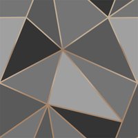 Fresco Apex Geometric Wallpaper - Charcoal & Rose Gold
Fresco Apex Geometric Wallpaper - Charcoal & Rose Gold
