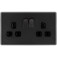 Arlec Rocker 13A 2 Gang Charcoal Grey Double switched socket
Arlec Rocker 13A 2 Gang Charcoal Grey Double switched socket