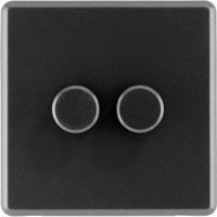 Arlec Rocker 2 Gang 2 Way Charcoal Grey Dimmer switch
Arlec Rocker 2 Gang 2 Way Charcoal Grey Dimmer switch