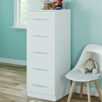 Fitted Bedroom Slab 5 Drawer Chest - White
Fitted Bedroom Slab 5 Drawer Chest - White