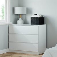 Fitted Bedroom Handleless 3 Drawer Chest - White
Fitted Bedroom Handleless 3 Drawer Chest - White