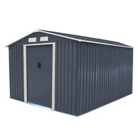 Charles Bentley 8ft x 10ft Grey Metal Garden Shed with Floor Foundation Kit
Charles Bentley 8ft x 10ft Grey Metal Garden Shed with Floor Foundation Kit