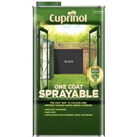 Cuprinol One Coat Sprayable Shed & Fence Paint - Black - 5L
Cuprinol One Coat Sprayable Shed & Fence Paint - Black - 5L