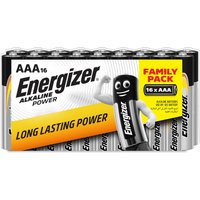 Energizer Alkaline Power AAA Batteries -16 Pack
Energizer Alkaline Power AAA Batteries -16 Pack