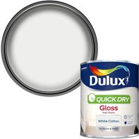 Dulux Quick Dry Gloss Paint - White Cotton - 750ml
Dulux Quick Dry Gloss Paint - White Cotton - 750ml