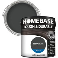Homebase Tough & Durable Matt Paint - Zebra Black 2.5L
Homebase Tough & Durable Matt Paint - Zebra Black 2.5L