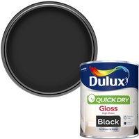 Dulux Quick Dry Gloss Paint - Black - 750ml
Dulux Quick Dry Gloss Paint - Black - 750ml