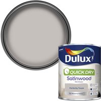 Dulux Quick Dry Satinwood Paint - Perfectly Taupe - 750ml 
Dulux Quick Dry Satinwood Paint - Perfectly Taupe - 750ml