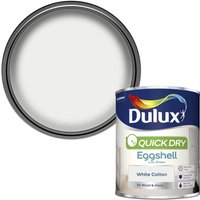 Dulux Quick Dry Eggshell Paint - White Cotton - 750ml
Dulux Quick Dry Eggshell Paint - White Cotton - 750ml