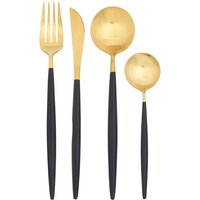 Avie Cutlery Set - Black & Gold - 16 Pieces
Avie Cutlery Set - Black & Gold - 16 Pieces
