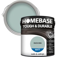 Homebase Tough & Durable Matt Paint - Duck Egg 2.5L
Homebase Tough & Durable Matt Paint - Duck Egg 2.5L