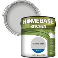 Homebase Kitchen Matt Paint - Feather Grey 2.5L
Homebase Kitchen Matt Paint - Feather Grey 2.5L
