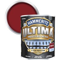 Hammerite Ultima Smooth Metal Paint - Ruby Red - 750ml
Hammerite Ultima Smooth Metal Paint - Ruby Red - 750ml
