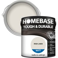Homebase Tough & Durable Matt Paint - Irish Linen 2.5L
Homebase Tough & Durable Matt Paint - Irish Linen 2.5L