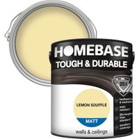 Homebase Tough & Durable Matt Paint - Lemon Souffle 2.5L
Homebase Tough & Durable Matt Paint - Lemon Souffle 2.5L