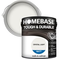 Homebase Tough & Durable Matt Paint - Crystal Light 2.5L 
Homebase Tough & Durable Matt Paint - Crystal Light 2.5L