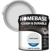 Homebase Tough & Durable Matt Paint - White Noise 2.5L 
Homebase Tough & Durable Matt Paint - White Noise 2.5L