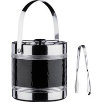 Ice Bucket with Tongs - Hammered Black Band
Ice Bucket with Tongs - Hammered Black Band