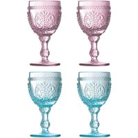 Fleur Wine Glasses - Set of 4 - 2 Pink & 2 Blue
Fleur Wine Glasses - Set of 4 - 2 Pink & 2 Blue