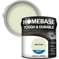 Homebase Tough & Durable Matt Paint - Lime Frost 2.5L
Homebase Tough & Durable Matt Paint - Lime Frost 2.5L