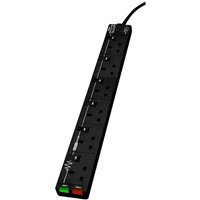 Masterplug 6 Socket Switched Surge Extension Lead 2m Black
Masterplug 6 Socket Switched Surge Extension Lead 2m Black