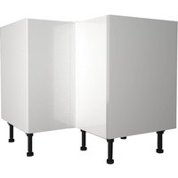 Gloss Slab White 935mm Corner Base Unit