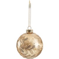 Gold Glitter Leaves Glass Christmas Tree Bauble
Gold Glitter Leaves Glass Christmas Tree Bauble