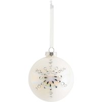 White Gem Snowflake Glass Christmas Tree Bauble
White Gem Snowflake Glass Christmas Tree Bauble