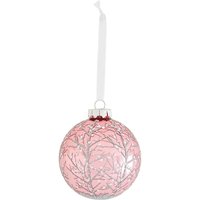 Pink Shiny Foliage Pattern Glass Christmas Tree Bauble
Pink Shiny Foliage Pattern Glass Christmas Tree Bauble