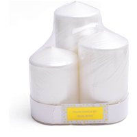 Pillar Candle 3 Pack - Pearl White
Pillar Candle 3 Pack - Pearl White