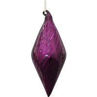 Damson Angled Rib Glass Finial Christmas Tree Bauble Decoration
Damson Angled Rib Glass Finial Christmas Tree Bauble Decoration