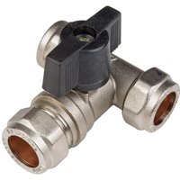 Isolation Tee Valve with On Off Handle Compression Fitting - 15mm
Isolation Tee Valve with On Off Handle Compression Fitting - 15mm