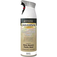 Rust-Oleum Universal Gloss Spray Paint - White - 400ml
Rust-Oleum Universal Gloss Spray Paint - White - 400ml
