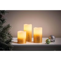 3 LED Gold Ombre Pillar Christmas Candles (Battery Operated)
3 LED Gold Ombre Pillar Christmas Candles (Battery Operated)