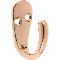 Basic Single Robe Hook - Polished Copper 
Basic Single Robe Hook - Polished Copper