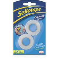 Sellotape On-Hand Dispenser Refills - Super Clear Tape x2 Rolls
Sellotape On-Hand Dispenser Refills - Super Clear Tape x2 Rolls