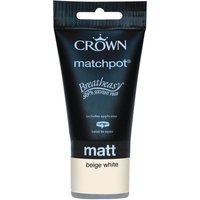 Crown Breatheasy Beige White - Matt Emulsion Paint - 40ml Tester
Crown Breatheasy Beige White - Matt Emulsion Paint - 40ml Tester