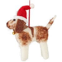 Felt Dog in Santa Hat Hanging Christmas Tree Decoration
Felt Dog in Santa Hat Hanging Christmas Tree Decoration