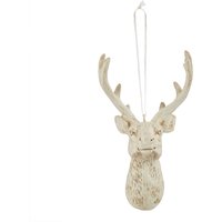 White Resin Stag Head Hanging Christmas Tree Decoration
White Resin Stag Head Hanging Christmas Tree Decoration