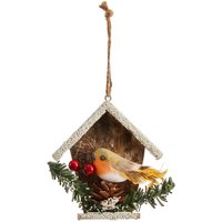 Wood Bird House Hanging Christmas Tree Decoration
Wood Bird House Hanging Christmas Tree Decoration