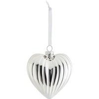 Silver Ribbed Mercury Glass Heart Hanging Christmas Tree Decoration
Silver Ribbed Mercury Glass Heart Hanging Christmas Tree Decoration
