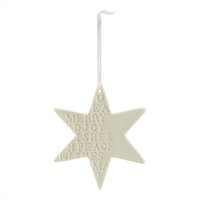 White Ceramic Message Star Christmas Tree Decoration
White Ceramic Message Star Christmas Tree Decoration