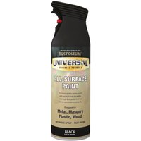 Rust-Oleum Universal Satin Spray Paint - Black - 400ml
Rust-Oleum Universal Satin Spray Paint - Black - 400ml