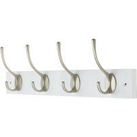 4 Victorian Satin Nickel Hooks on White Bloc Board
4 Victorian Satin Nickel Hooks on White Bloc Board