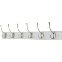 6 Victorian Satin Nickel Hooks on White Bloc Board
6 Victorian Satin Nickel Hooks on White Bloc Board