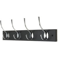 4 Victorian Chrome Hooks on Black Bloc Board
4 Victorian Chrome Hooks on Black Bloc Board