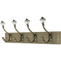 4 Ceramic Antique Brass Hook on Dark Rustic Board
4 Ceramic Antique Brass Hook on Dark Rustic Board