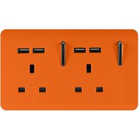 Trendi Switch 2 Gang 13Amp Socket (inc. USB ports) in Orange
Trendi Switch 2 Gang 13Amp Socket (inc. USB ports) in Orange