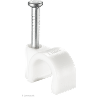 Masterplug Round Cable Clips 7mm White 20 Pack
Masterplug Round Cable Clips 7mm White 20 Pack