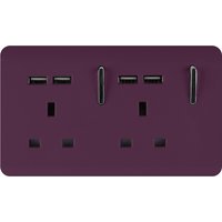 Trendi Switch 2 Gang 13Amp Socket (inc. USB ports) in Plum
Trendi Switch 2 Gang 13Amp Socket (inc. USB ports) in Plum